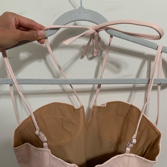 NWT Miaou Aphex Halter Top Corset with Boning - Pink Rose - Picture 4 of 9